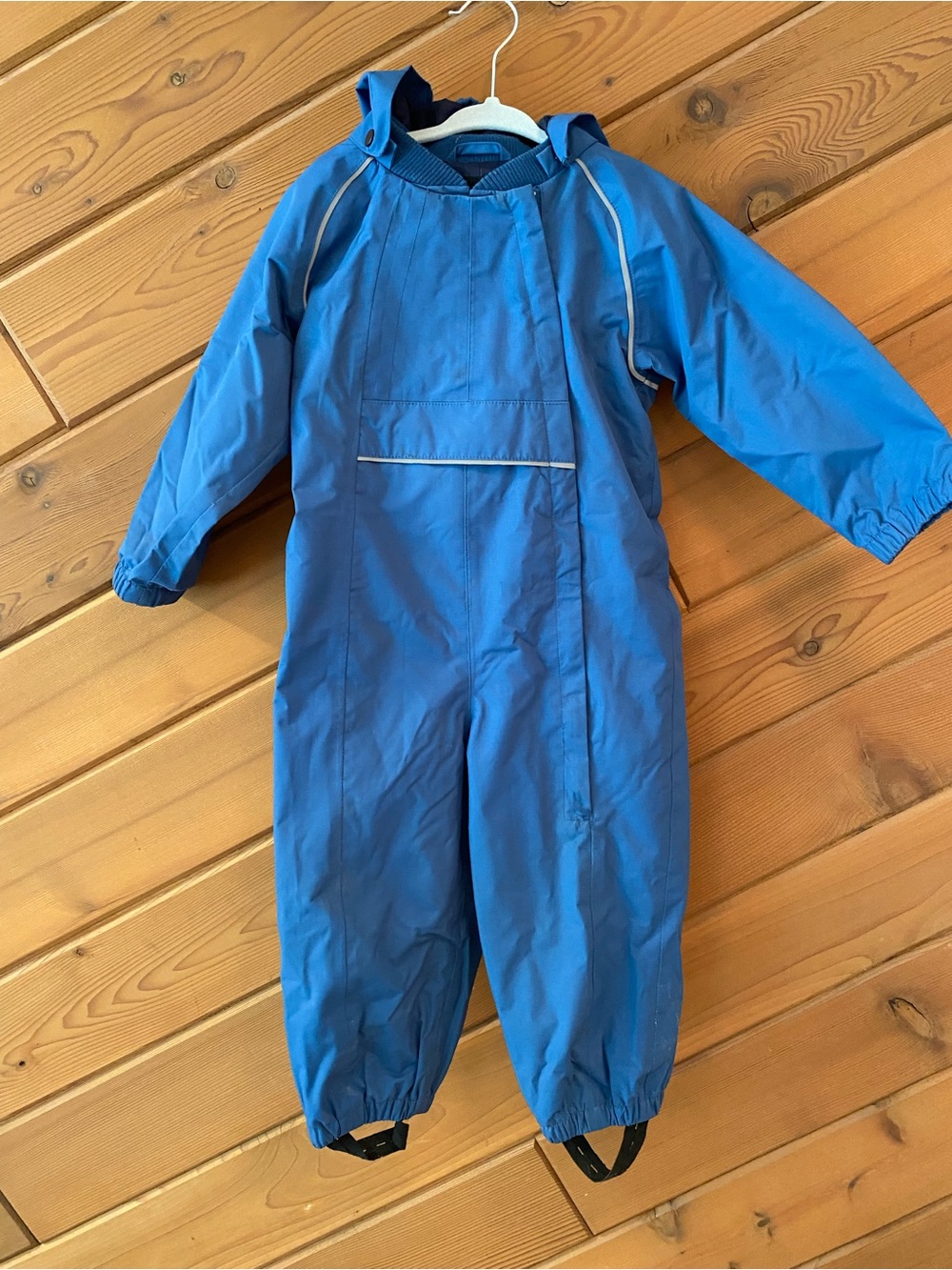 Blue Kids Waterproof One-Piece Snowsuit